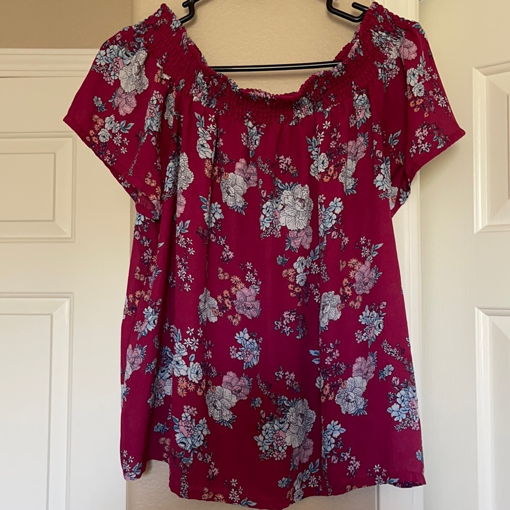 Off the shoulder floral top